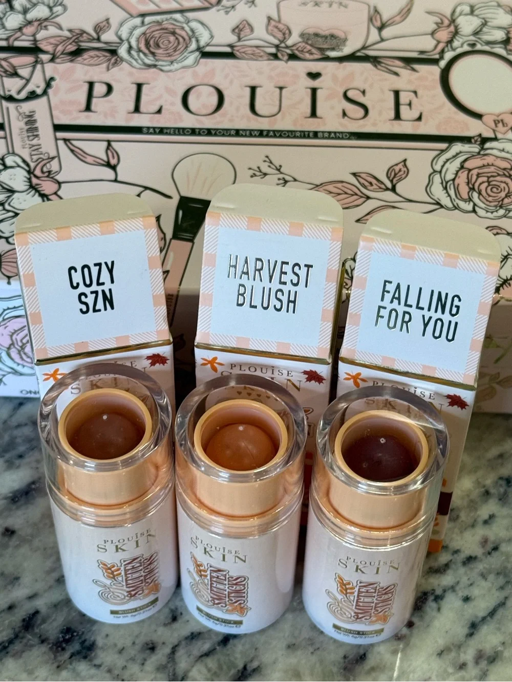P. Louise Blush Balm Trio - Cozy Szn, Harvest Blush, Falling For You NEW
